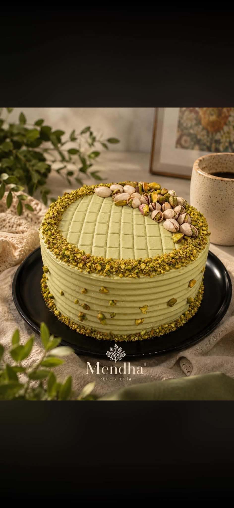 Torta de pistachos Mendha