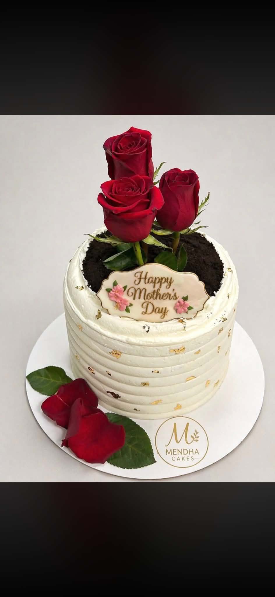Gâteau roses Happy Mother's Day Mendha