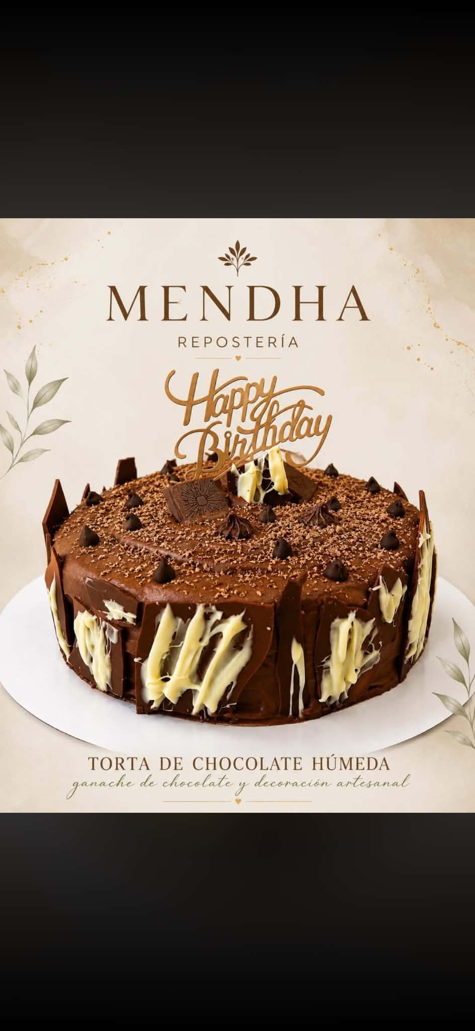 Torta de Chocolate Húmeda Mendha
