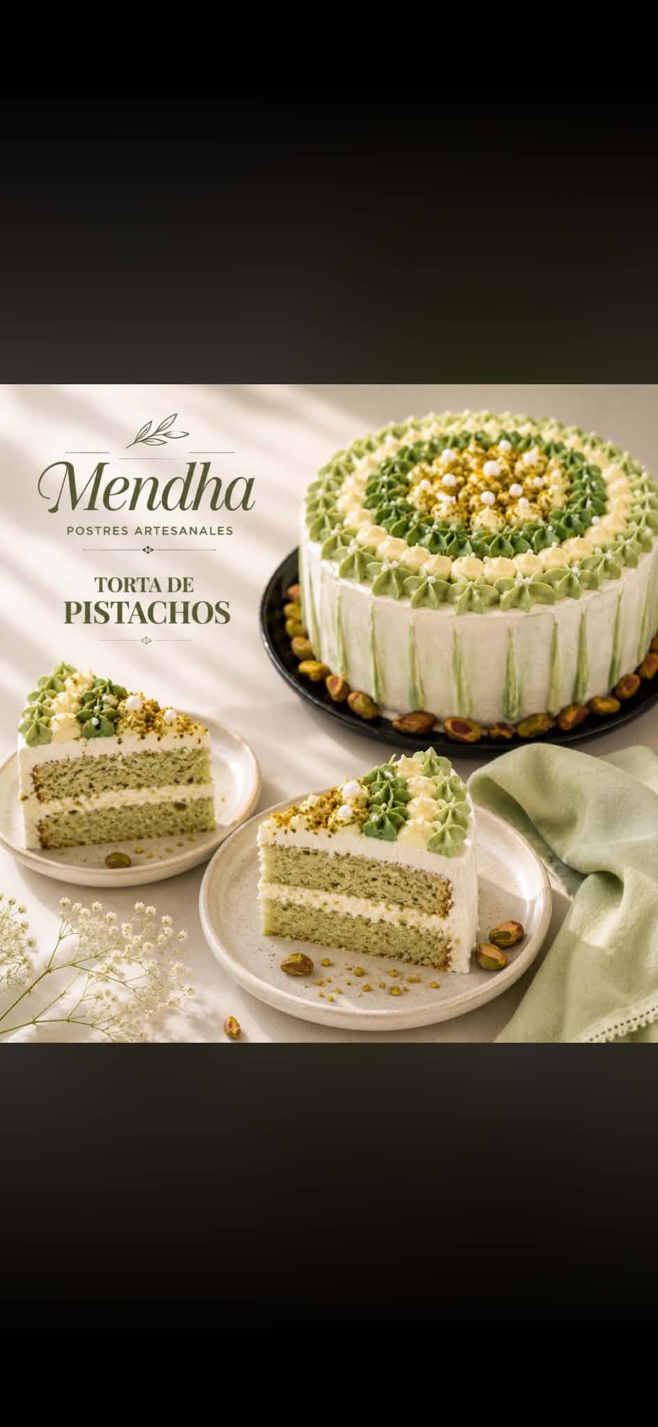 Torta de Pistachos Mendha